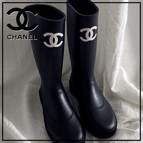 chanel short rain boots|chanel rain boots for women.